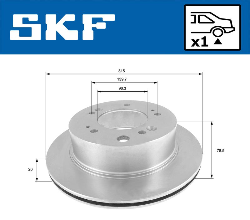 SKF VKBD90799V1 Гальмівний диск