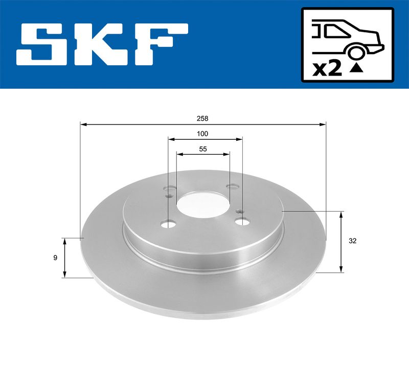 SKF VKBD90903S2 Гальмівний диск