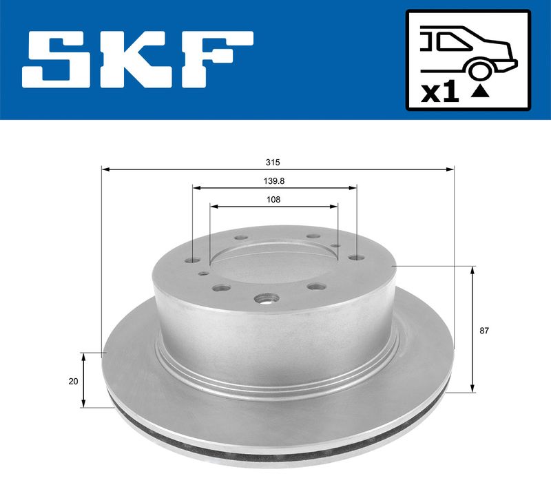 SKF VKBD90933V1 Гальмівний диск