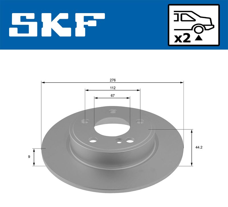 SKF VKBD91065S2 Гальмівний диск