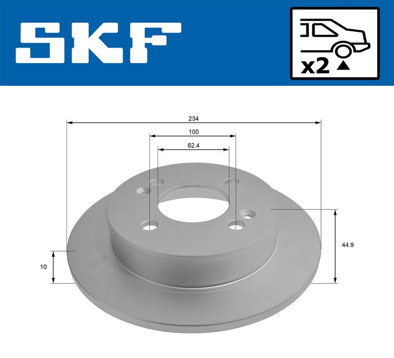 SKF VKBD91088S2 Гальмівний диск