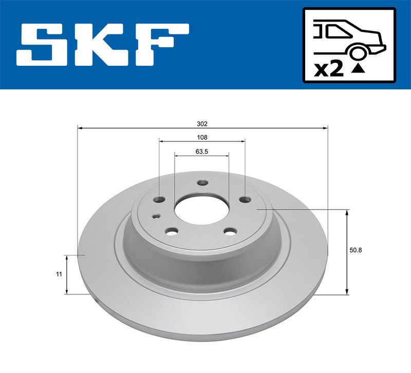 SKF VKBD91101S2 Гальмівний диск