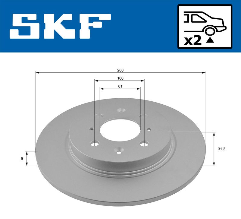 SKF VKBD91128S2 Гальмівний диск