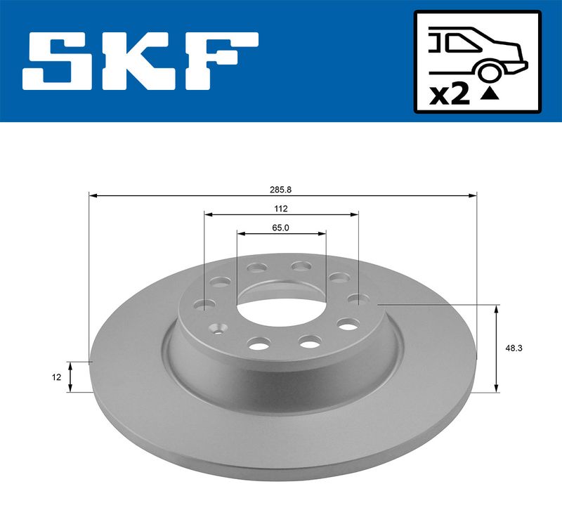 SKF VKBD91289S2 Гальмівний диск