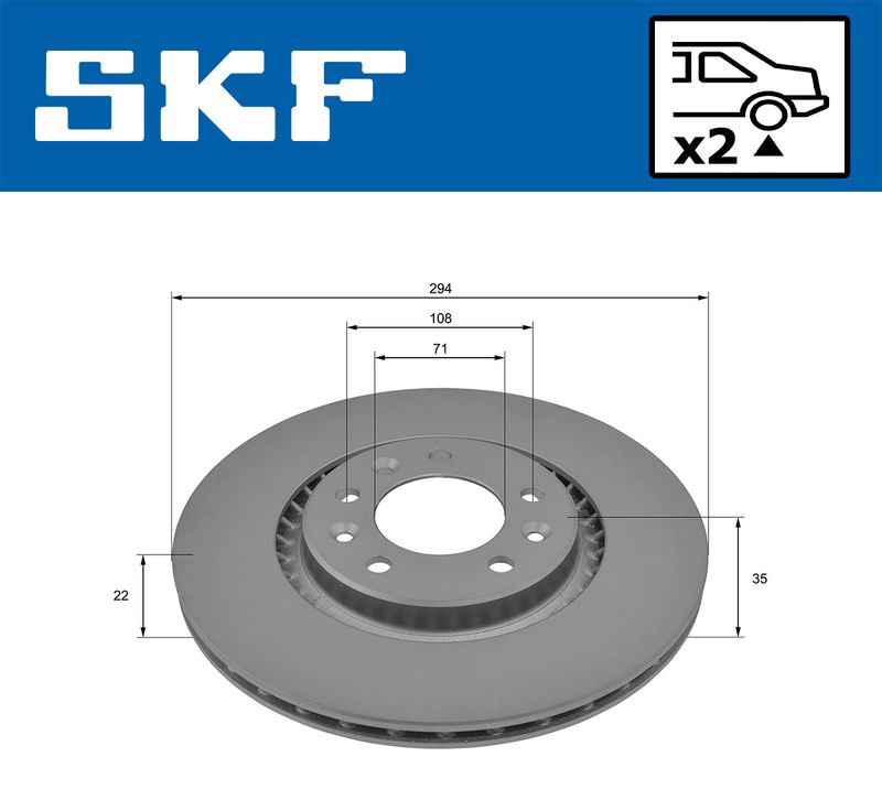 SKF VKBD91305V2 Гальмівний диск
