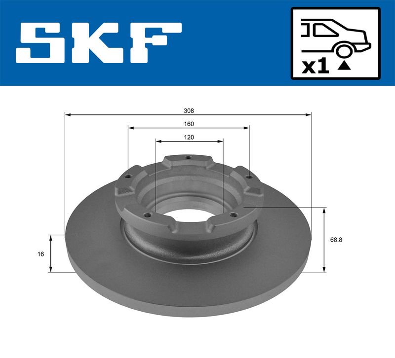SKF VKBD91316S1 Гальмівний диск