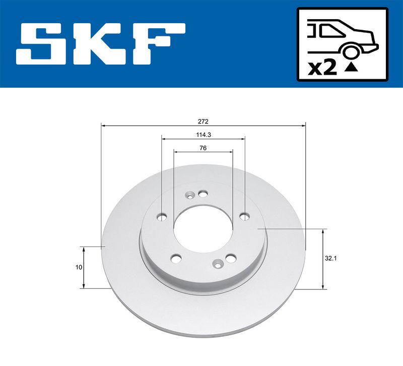 SKF VKBD91320S2 Гальмівний диск