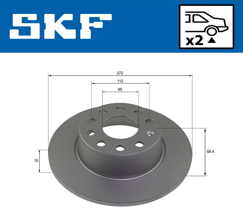 SKF VKBD91344S2 Гальмівний диск