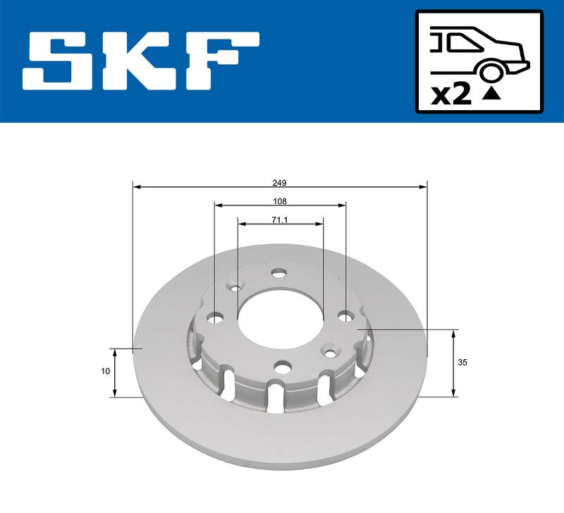 SKF VKBD91351S2 Гальмівний диск