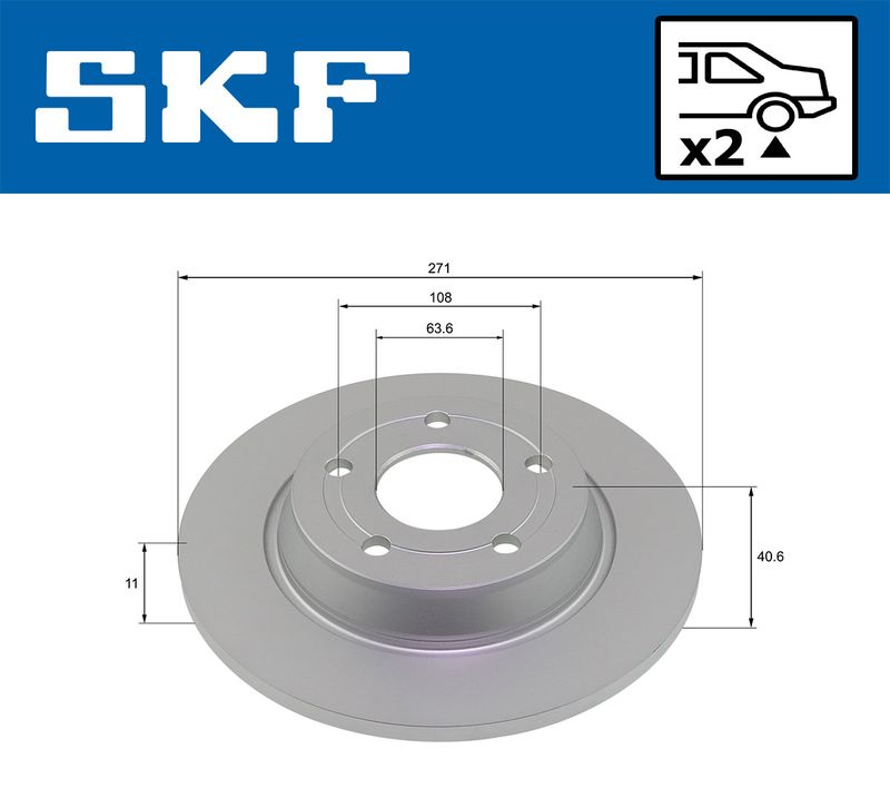SKF VKBD91353S2 Гальмівний диск