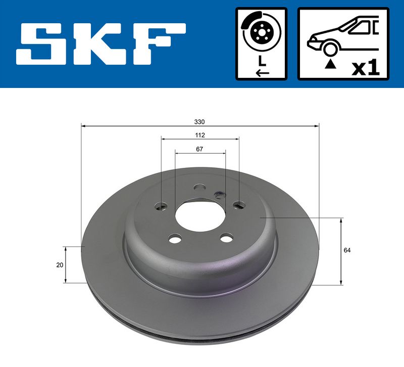 SKF VKBD91356V1 Гальмівний диск