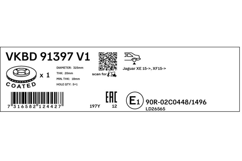 SKF VKBD91397V1 Гальмівний диск