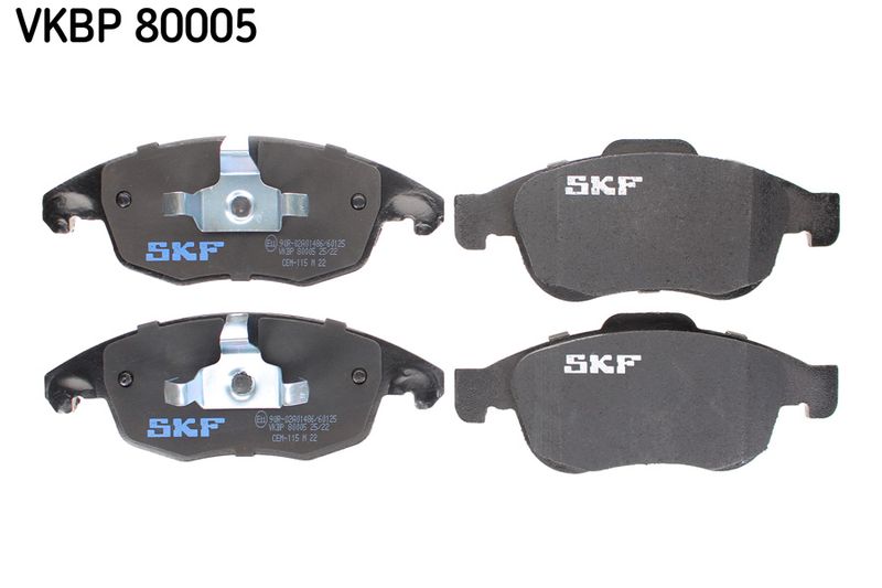 SKF VKBP80005 Комплект гальмівних накладок, дискове гальмо
