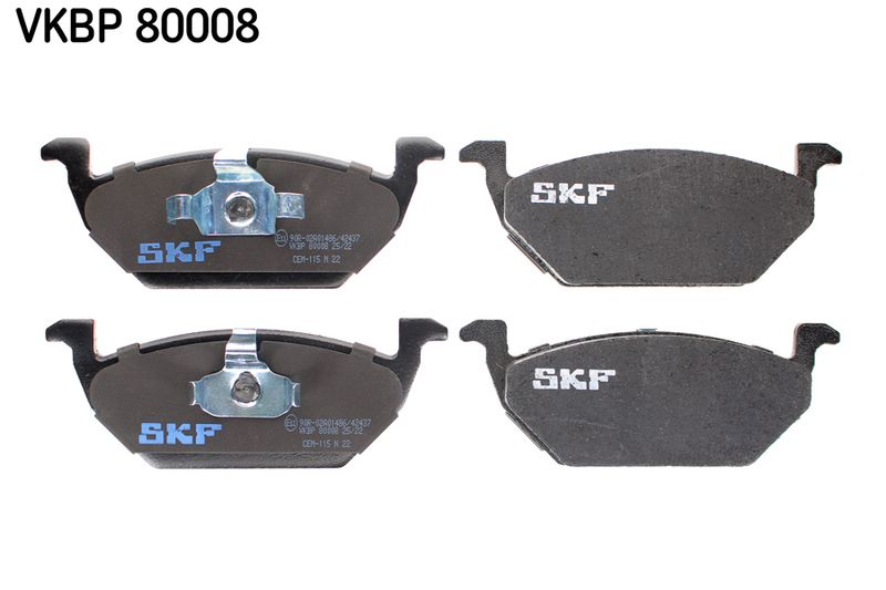 SKF VKBP80008 Комплект гальмівних накладок, дискове гальмо