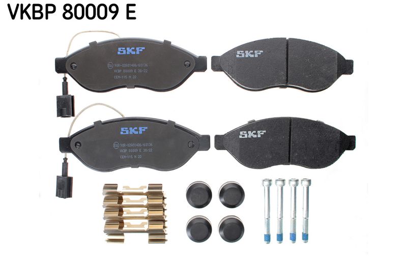 SKF VKBP80009E Комплект гальмівних накладок, дискове гальмо