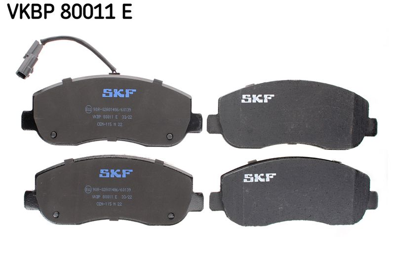 SKF VKBP80011E Комплект гальмівних накладок, дискове гальмо