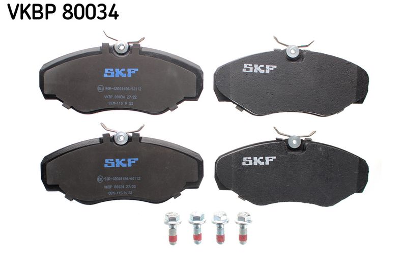 SKF VKBP80034 Комплект гальмівних накладок, дискове гальмо