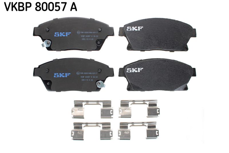 SKF VKBP80057A Комплект гальмівних накладок, дискове гальмо
