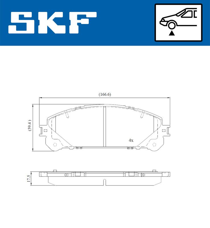 SKF VKBP80473 Комплект гальмівних накладок, дискове гальмо