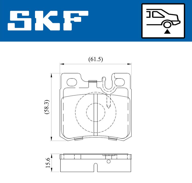 SKF VKBP90373 Комплект гальмівних накладок, дискове гальмо