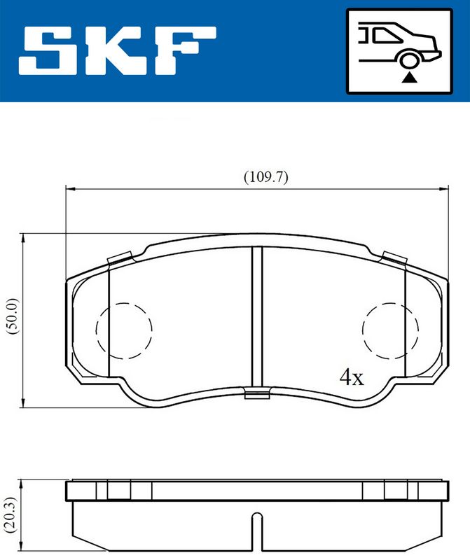 SKF VKBP90510 Комплект гальмівних накладок, дискове гальмо