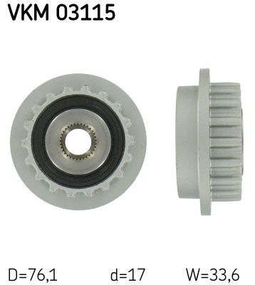 SKF VKM03115 Механізм вільного ходу генератора
