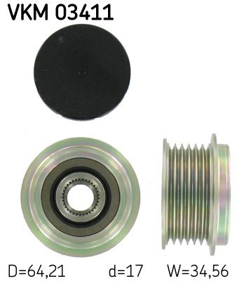 SKF VKM03411 Муфта обгінна генератора (Вир-во SKF)