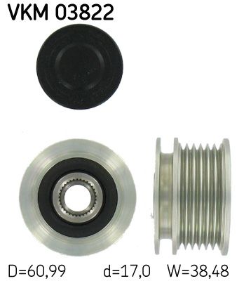 SKF VKM03822 Муфта обгінна генератора (Вир-во SKF)
