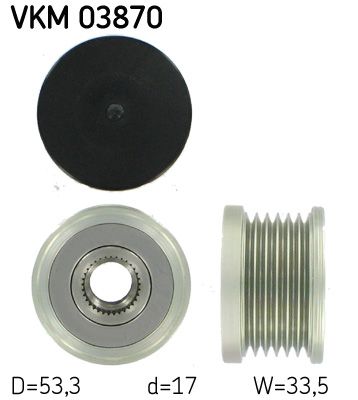 SKF VKM03870 Механізм вільного ходу генератора