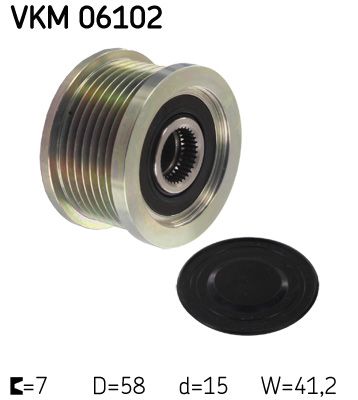 SKF VKM06102 Муфта обгінна генератора (Вир-во SKF)