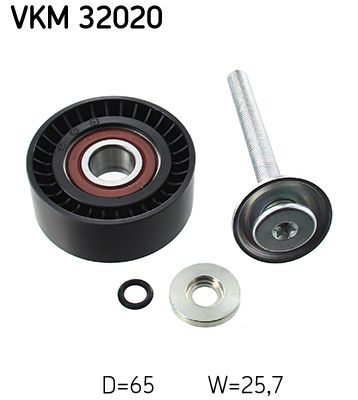 SKF VKM32020 Ролик генератора Citroen Nemo/Peugeot Bipper/Fiat Doblo 1.3 HDi 10- (паразитний) (65x25.7)