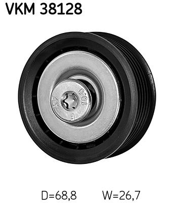 SKF VKM38128 Ролик обвідний поліклінового ременя (Вир-во SKF)