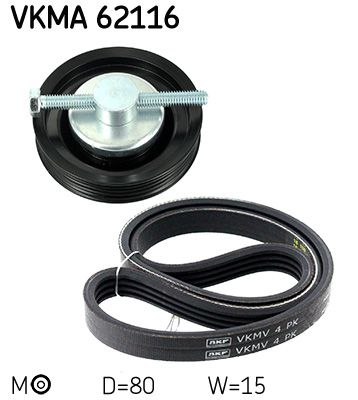 SKF VKMA62116 Комплект поліклинових ременів