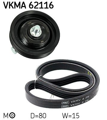 SKF VKMA62116 Комплект поліклинових ременів