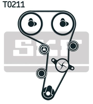 VKMC 01255-1 SKF - Насос охолоджуючої рідини + комплект зубчатого ремня