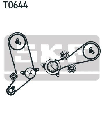 VKMC 01258-1 SKF Насос охолоджуючої рідини + комплект зубчатого ремня