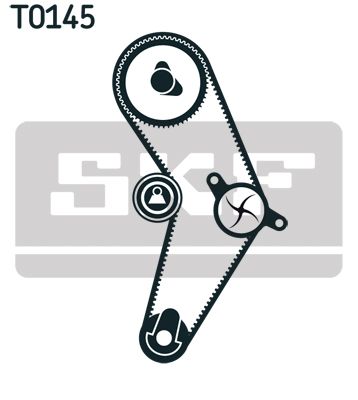 VKMC 02204-3 SKF Насос охолоджуючої рідини + комплект зубчатого ремня