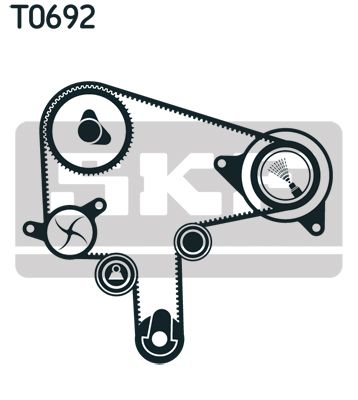 VKMC 94920-1 SKF Насос охолоджуючої рідини + комплект зубчатого ремня
