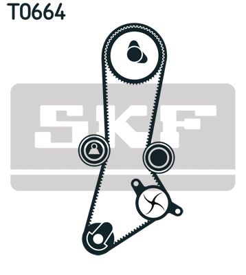 VKMC 95660-1 SKF Насос охолоджуючої рідини + комплект зубчатого ремня