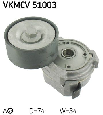 VKMCV 51003 SKF Ролик з натягувачем APV1055 D=74, W=34
