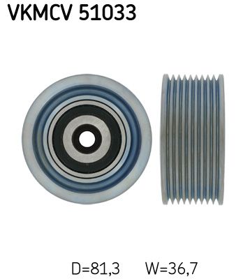 SKF VKMCV51033 Відвідний/напрямний ролик, поліклиновий ремінь