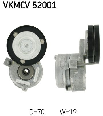 VKMCV 52001 SKF Ролик з натягувачем APV2542 D=70, W=19