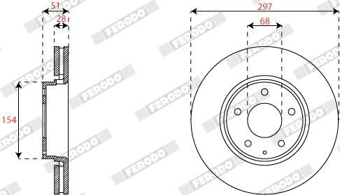 Ferodo DDF2849C Гальмівний диск