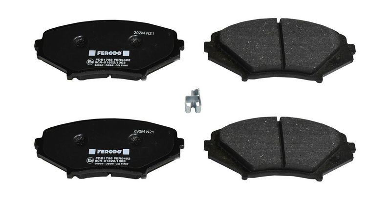 Ferodo FDB1758 Комплект гальмівних накладок, дискове гальмо