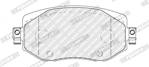 Ferodo FDB5104 Комплект гальмівних накладок, дискове гальмо