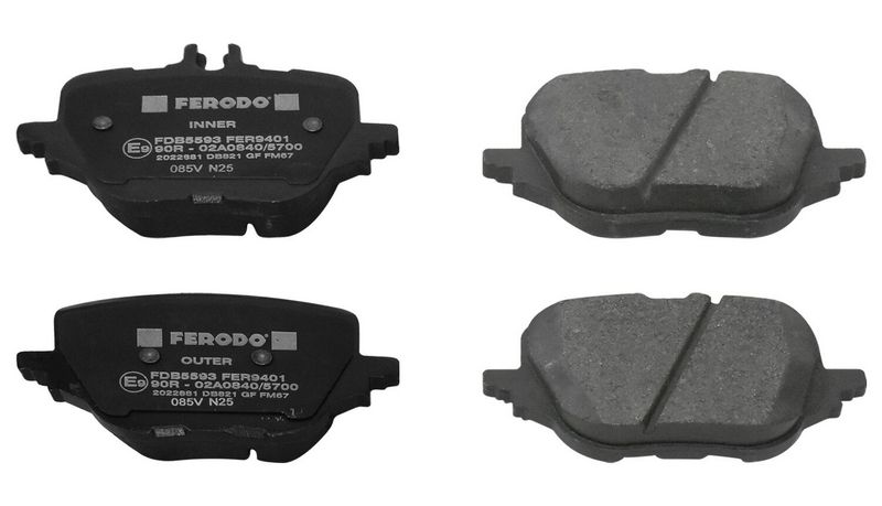 Ferodo FDB5593 Комплект гальмівних накладок, дискове гальмо