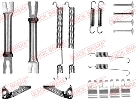Quick Brake 1050053S Комплект пружинок колодок ручника з механізмом регулювання Skoda Rapid/VW Polo 05- (200 x 40)