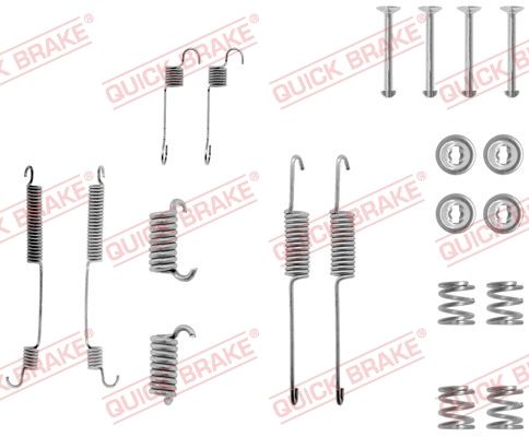 Quick Brake 1050599 Комплект пружинок колодок ручника Ford Escort III/Orion 80-90 (180x32)