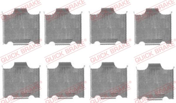 Quick Brake 1091718 Планка супорта (переднього) прижимна (к-кт) Kia K2500/K2700 99- (Akebono)