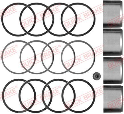 Quick Brake 1145045 Ремкомплект супорта (переднього) Ford Transit 86-00 (d=46mm) (+4 поршня)